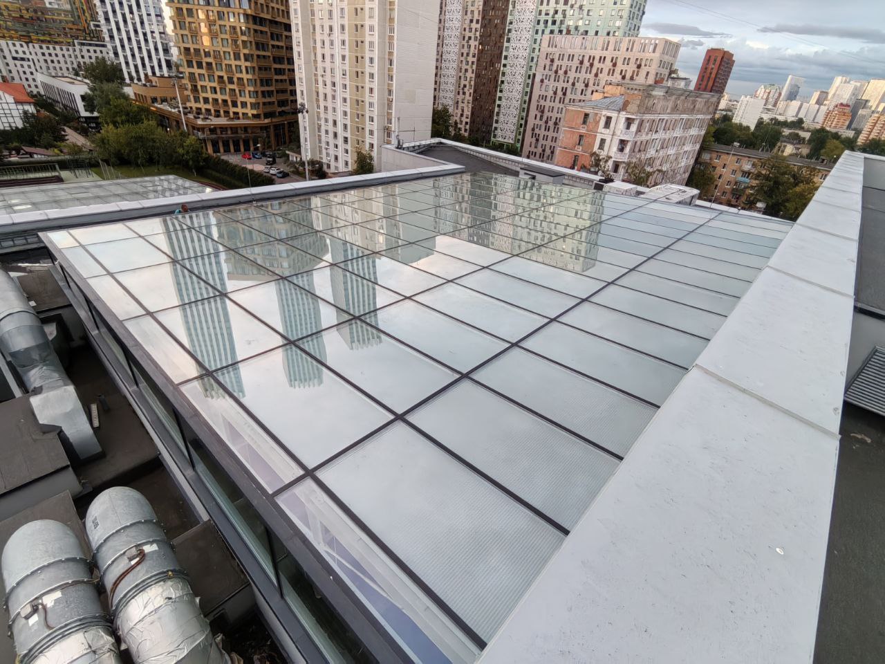 Ремонт и герметизация стеклянных крыш