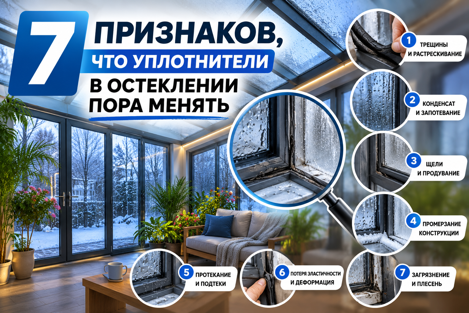 7 признаков, что уплотнители в остеклении пора менять